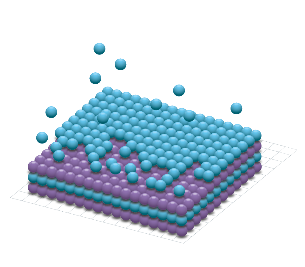 Artist rendering of Atomic Layer Deposition (ALD)