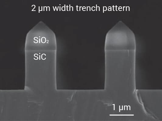 Micro trench-free profile with smooth sidewalls